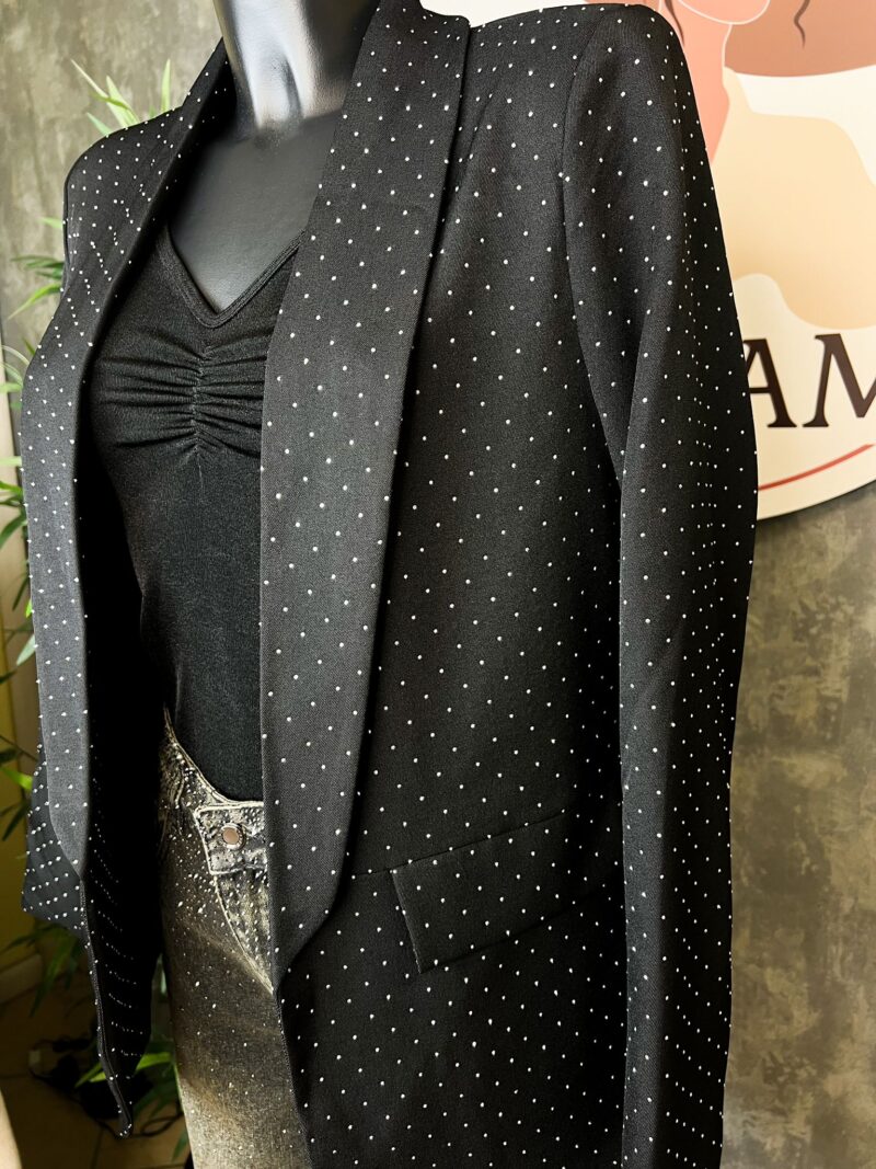 Blazer nero con strass - immagine 2