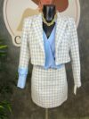 blazer a quadri donna