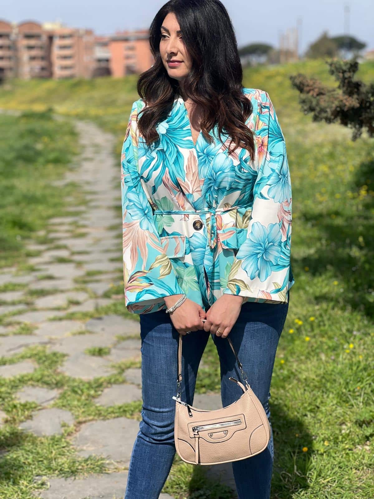 Giacca leggera floreale